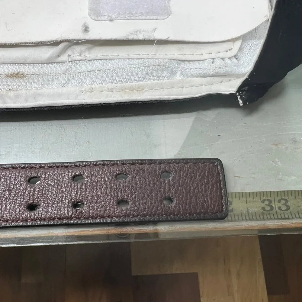Reversible Belt Double Prong Buckle Waist Black Brown Adjustable Kids Large